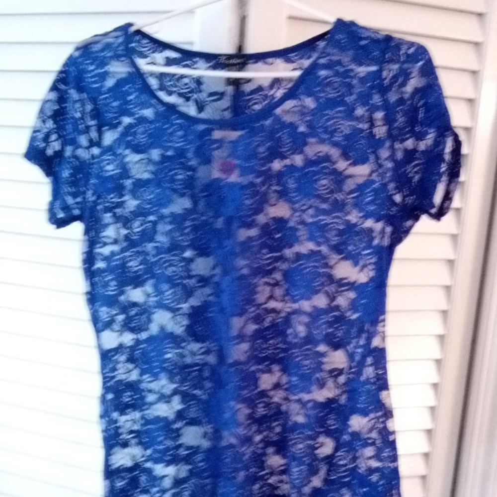 Feather's Women's Royal Blue Blouse NWT 1X
